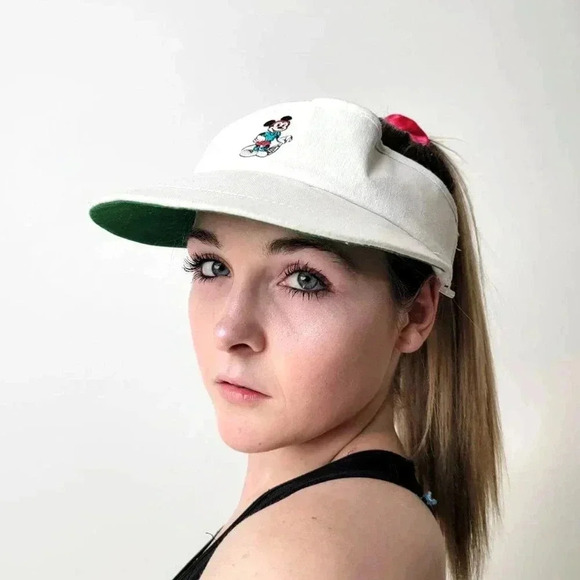 Vintage 90s PRO Mickey Mouse Tennis Sun Visor - Picture 1 of 10